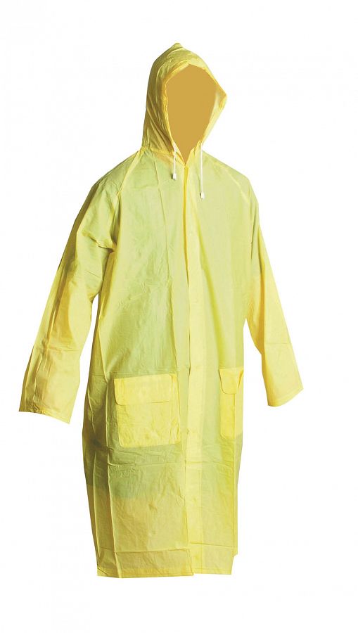 Dlouhá PVC pláštěnka Irwell s kapucí, žlutá 305197